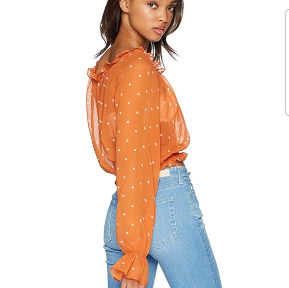 ❌SOLD❌ For Love and Lemons Polka Dot Blouse Top - Picture 4 of 8